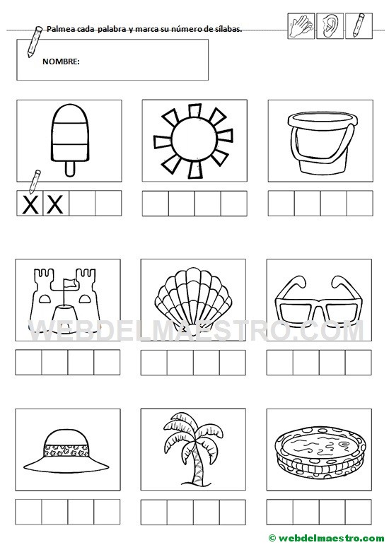 Ficha 3-Contar sílabas