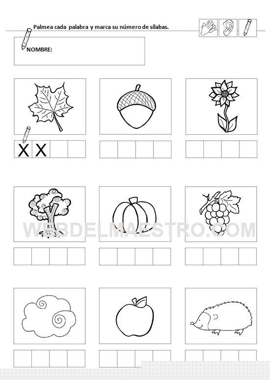 Ficha 5-Contar sílabas