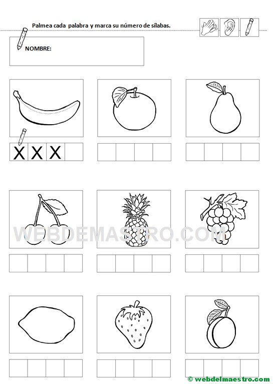 Ficha 6-Contar sílabas