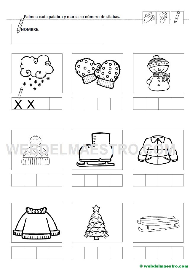 Ficha 9-Contar sílabas