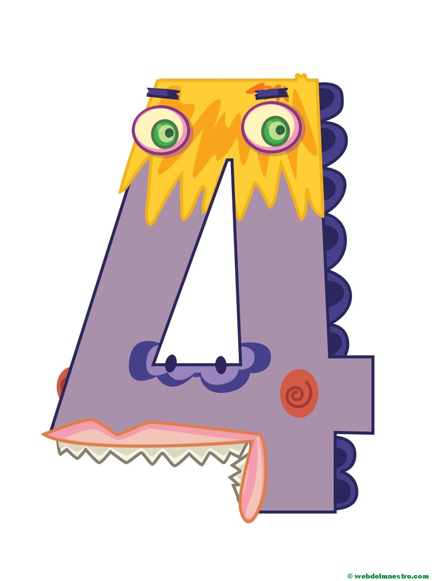 dibujo número cuatro