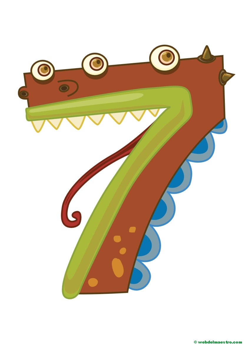 dibujo número siete