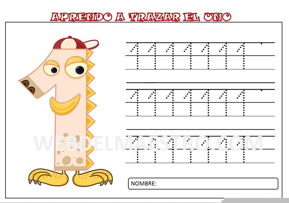 grafomotricidad numero uno