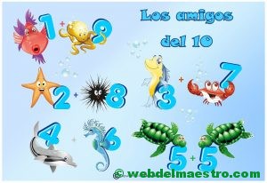 Cartel amigos del 10-color--