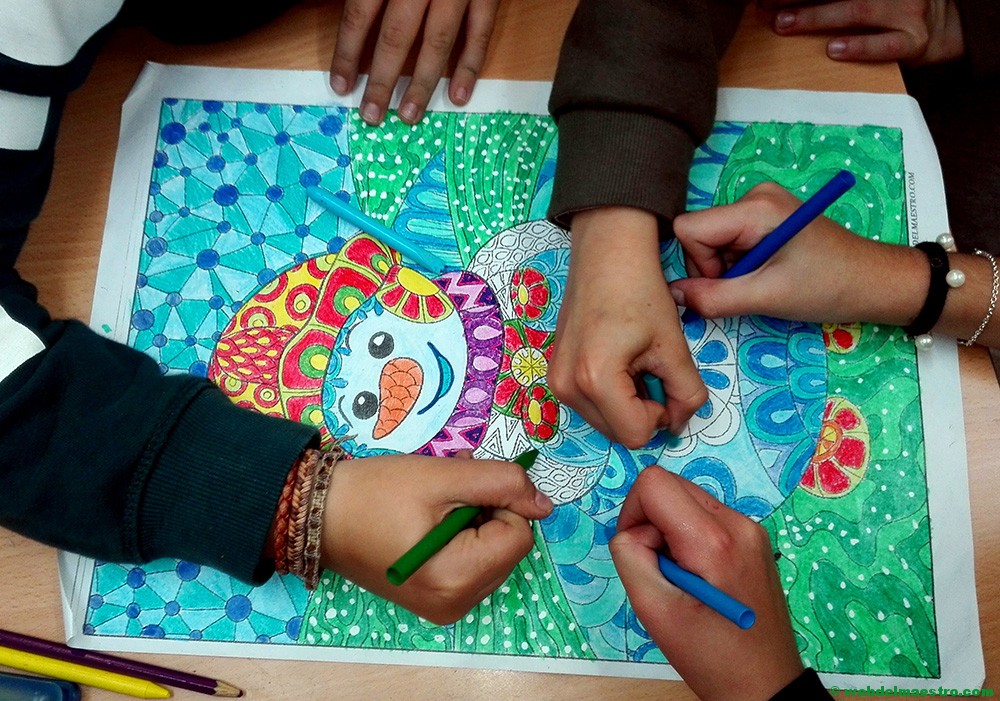 Dibujos navideños para colorear