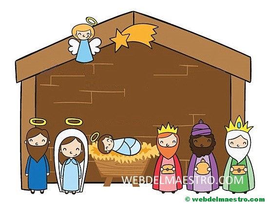 Figuras de Belén para pintar | Portal de Belén para niños