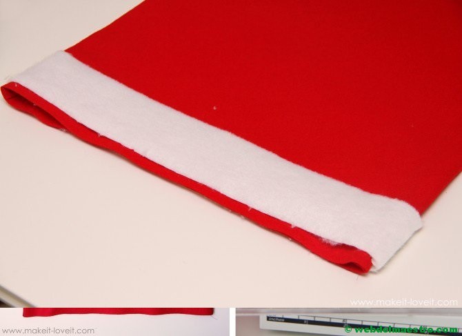 Pegar una tira de tela blanca