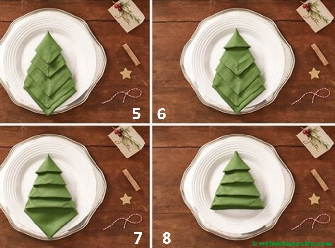 cómo doblar la servilleta paso a paso-