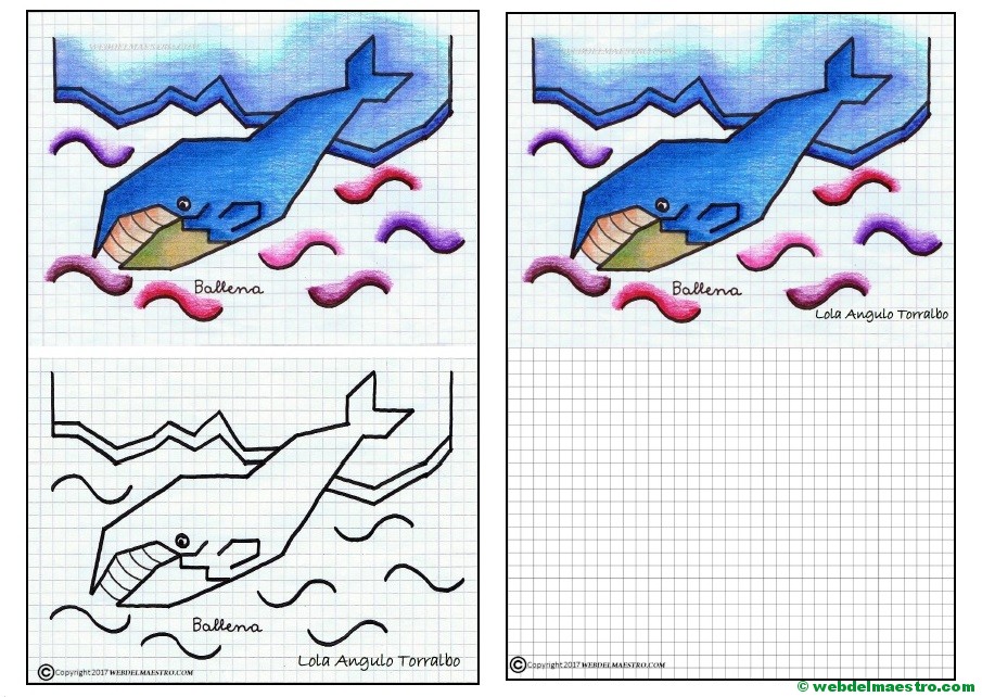 Dibujos en cuadrícula de animales