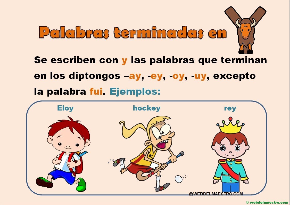 Palabras terminadas en y- Cartel