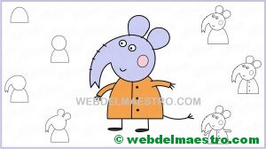 aprender a dibujar elefante de Pepa Pig-