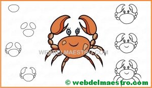 aprender a dibujar un cangrejo-