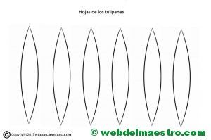 plantillas para hacer las hojas de los tulipanes