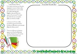 Actividades para el Día del libro-Canción del pirata