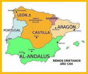 Reinos cristianos en el año 1200-