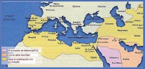 mapa del imperio islámico