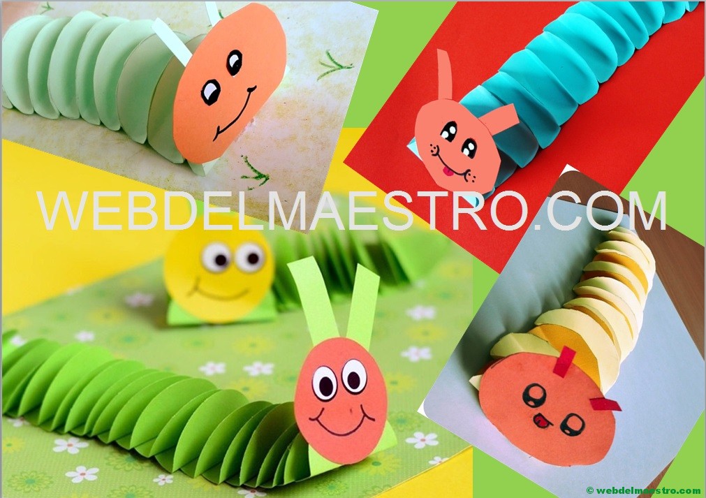 Manualidades de papel: gusanito
