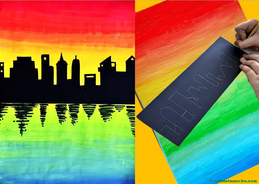 Acuarelas fáciles | Puesta de sol