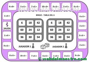 juego de la tabla del 6