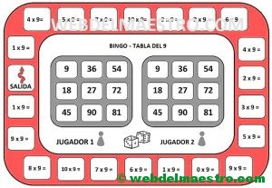 juego de la tabla del 9