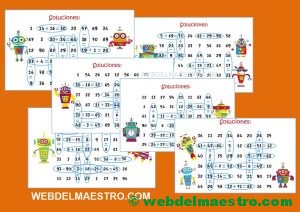 Juegos de sumas y restas-soluciones