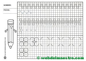 Grafomotricidad-Trazos en cuadricula-Ficha nº 12