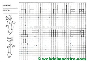 Grafomotricidad-Trazos en cuadricula-Ficha nº 5