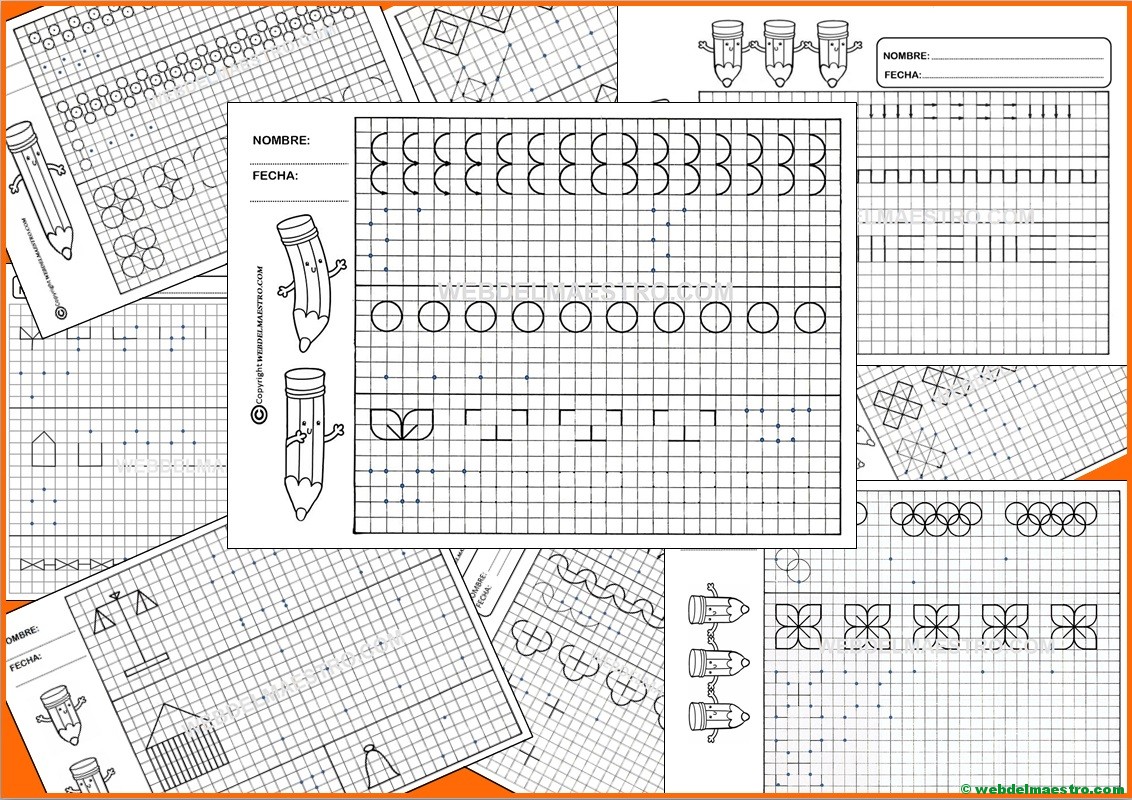 Grafomotricidad | Trazos en cuadrícula para niños