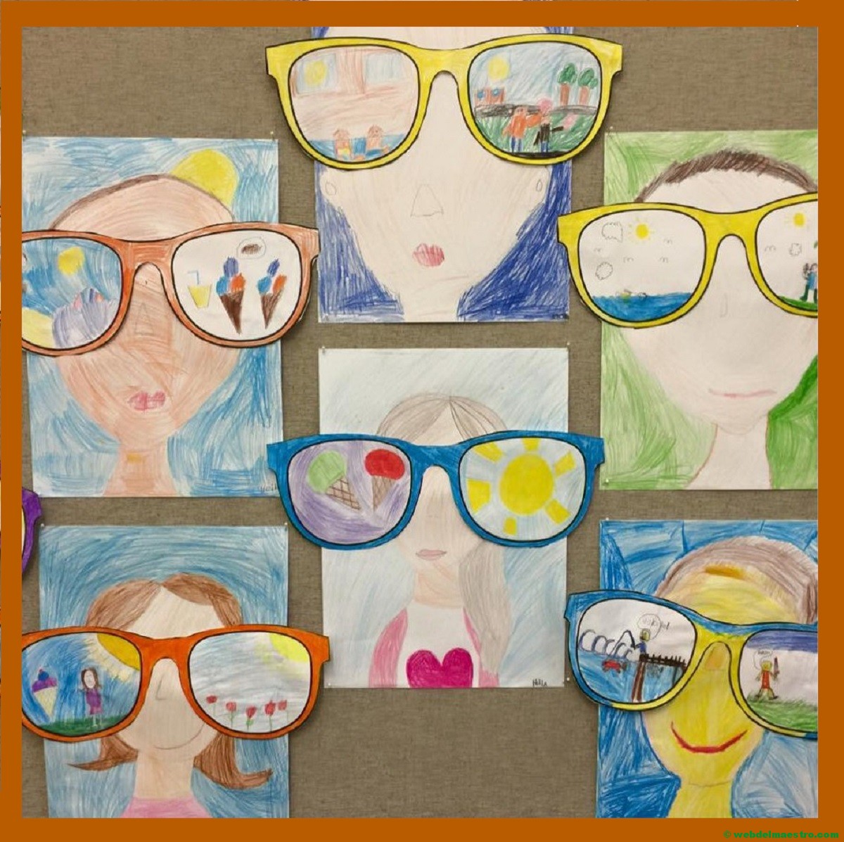 Dibujos de vacaciones realizados por niños