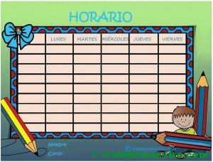 Horario escolar nº 1