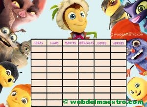 Horario escolar nº 12