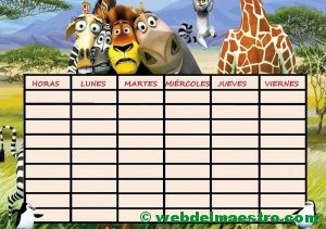 Horario escolar nº 19