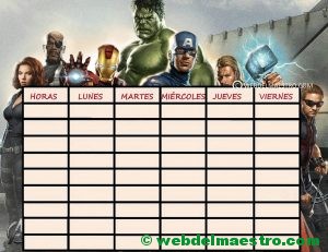 Horario escolar nº 21