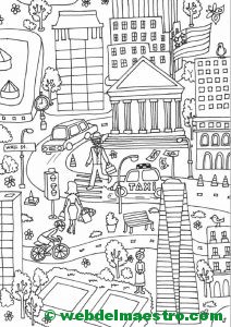 Póster gigante para colorear de Nueva York-Wall Street