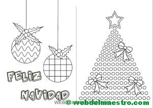 Crisma con arbol para colorear