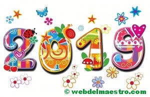 Dibujo de 2019 para niños en color