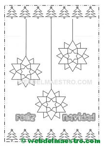 Dibujo de adornos navideños-II
