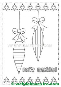 Dibujo de adornos navideños-III