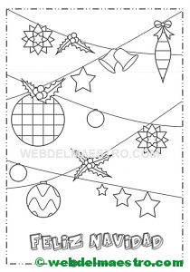 Dibujo de adornos navideños-IV