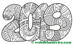 Dibujo para colorear de 2019-