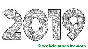 Dibujo para colorear de 2019