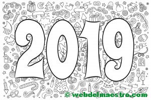 Dibujo para colorear de 2019-II