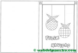 Postal con adornos navideños-I