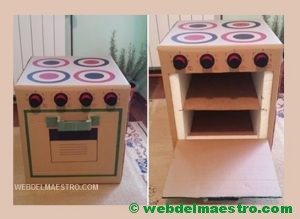 Vitrocerámica y horno de cartón