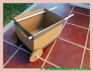 carretilla de cartón