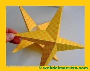 como hacer estrellas de papel en 3D