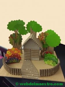 diorama de una vivienda