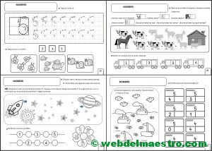 Fichas infantil cinco años para imprimir-