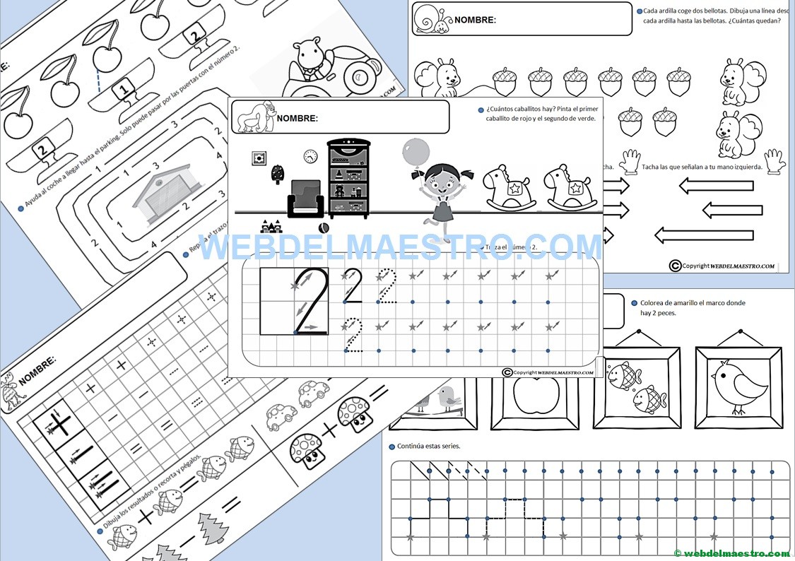 Fichas para niños de 5 años