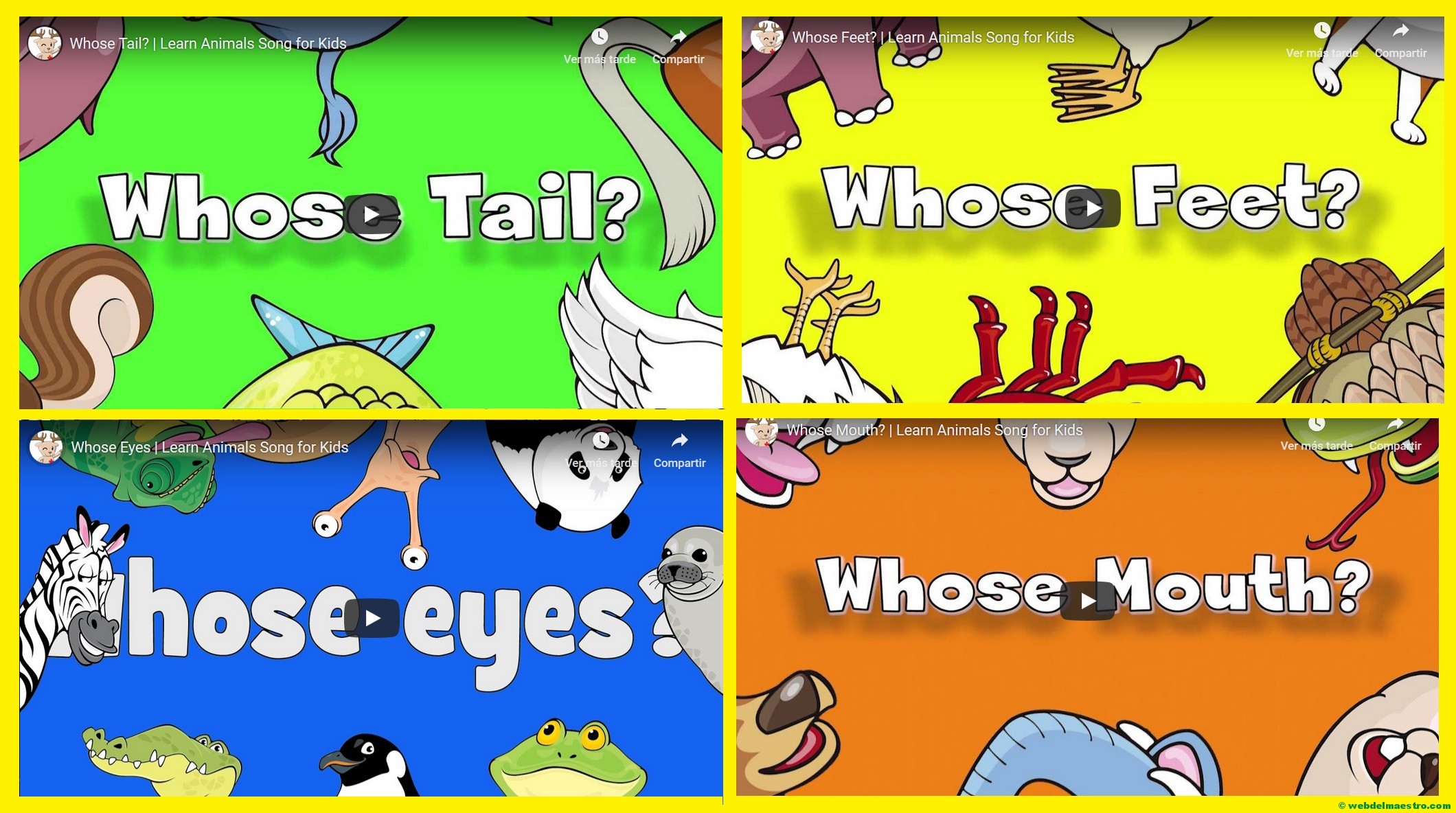 Inglés para niños | Nombres de animales en inglés